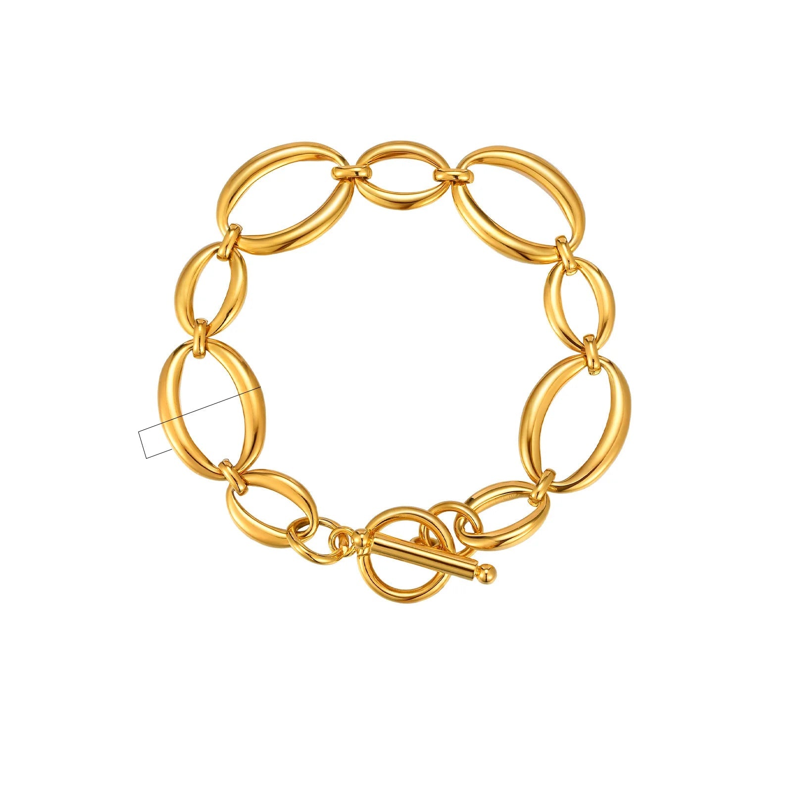 Gold Chunky Toggle Chain Bracelet for Women - Ellivora