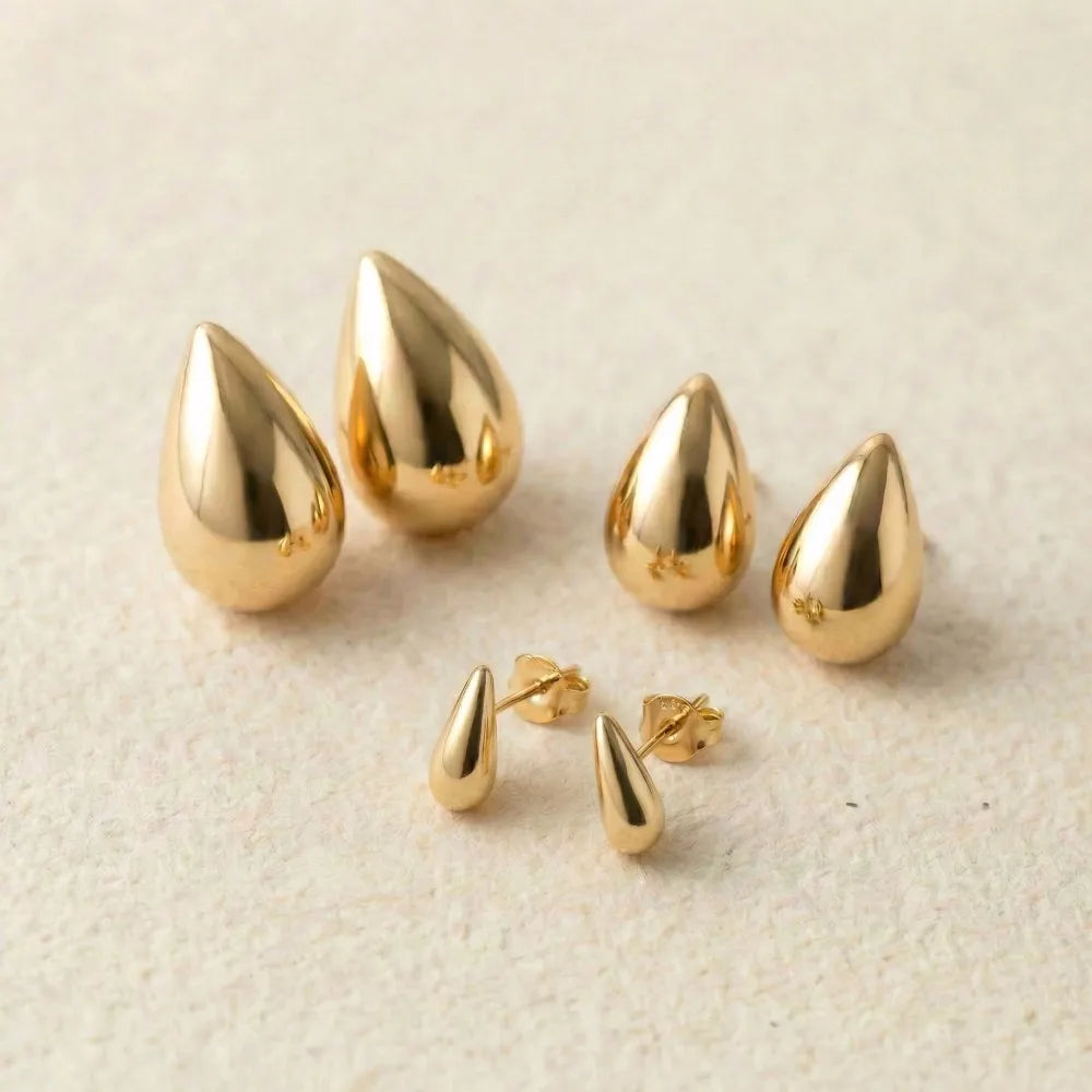 Vintage Chunky Water Drop Earrings for Women - Ellivora