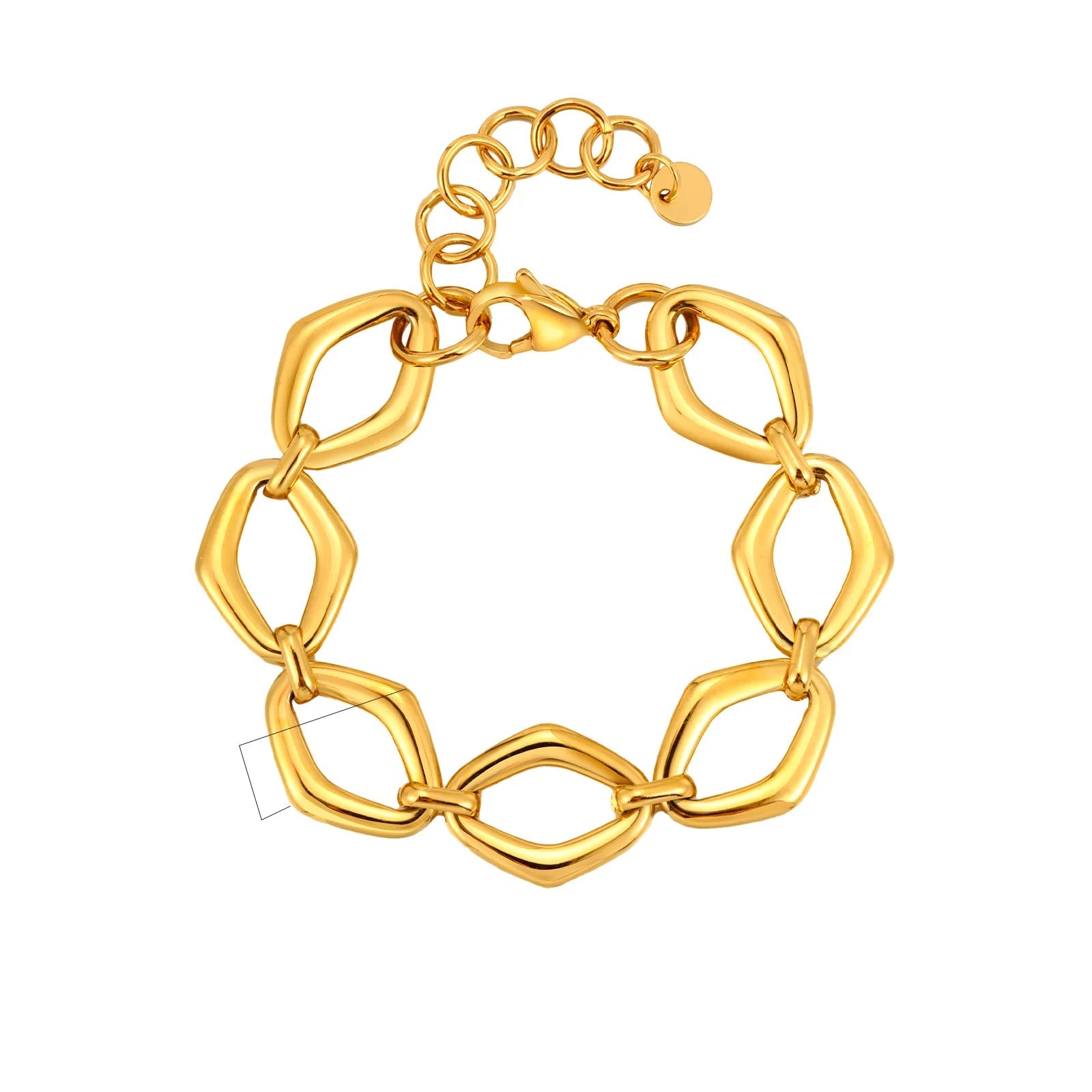 Gold Chunky Toggle Chain Bracelet for Women - Ellivora