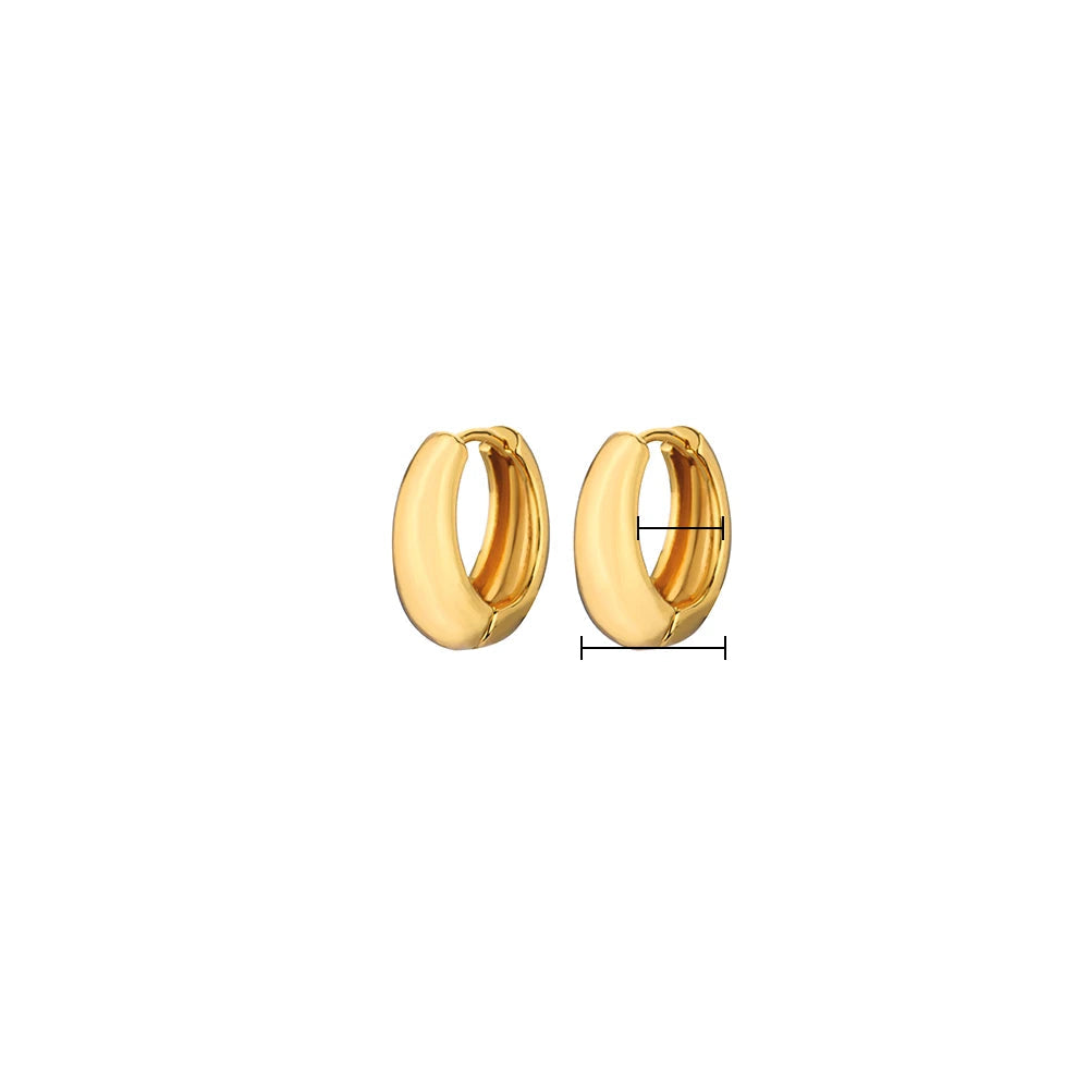 Gold Chunky Hoop Earrings for Women - Ellivora