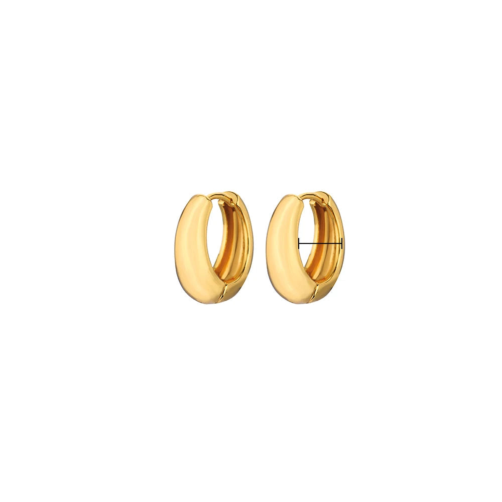 Gold Chunky Hoop Earrings for Women - Ellivora