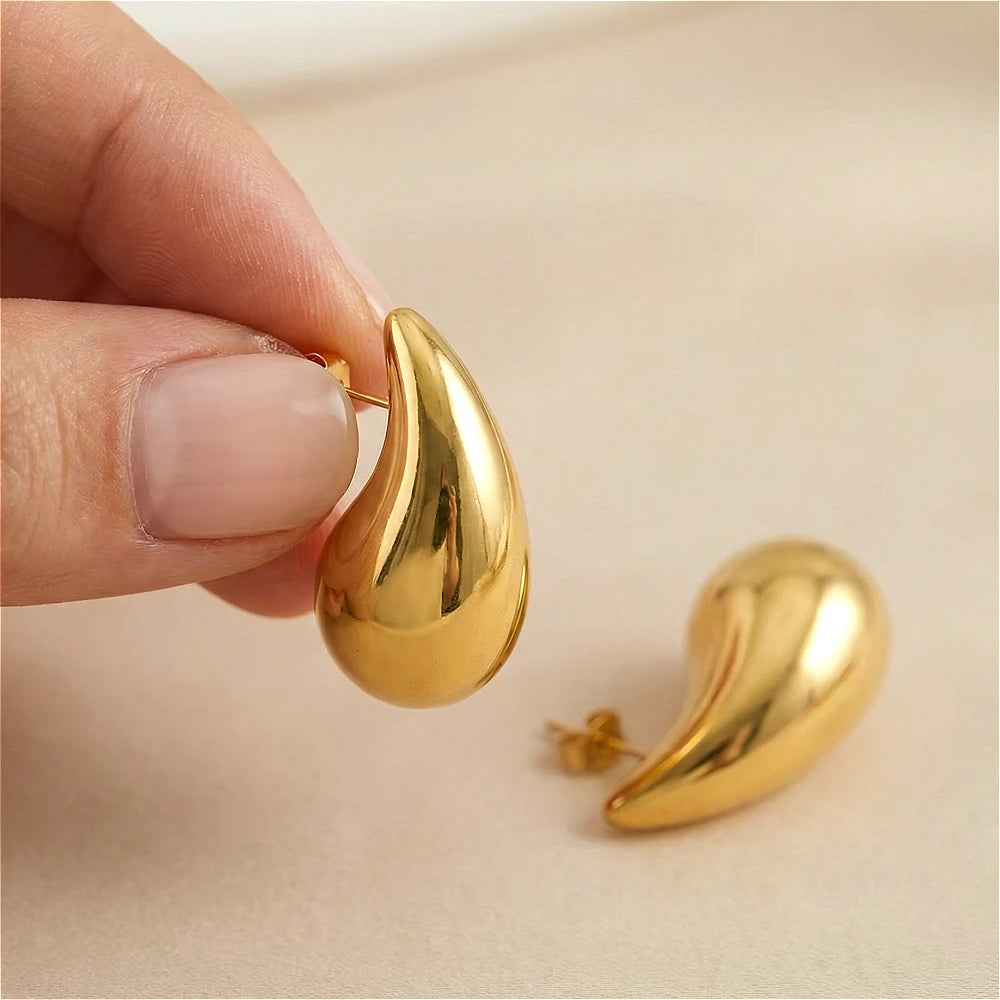 Vintage Chunky Water Drop Earrings for Women - Ellivora