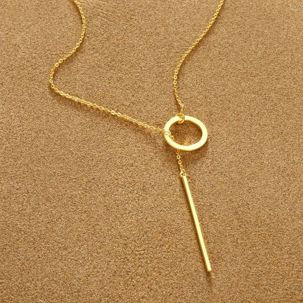 Drop Chain Y Lariat Necklace - Ellivora
