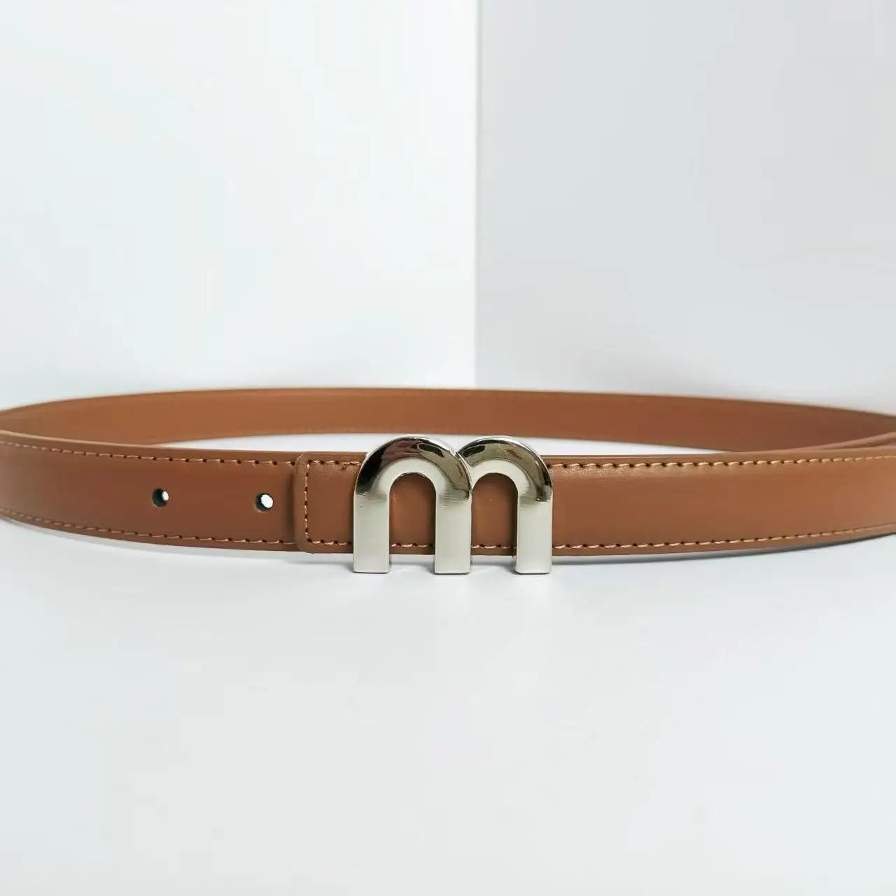 Women’s Elegant Belt with Silver Buckle - Ellivora