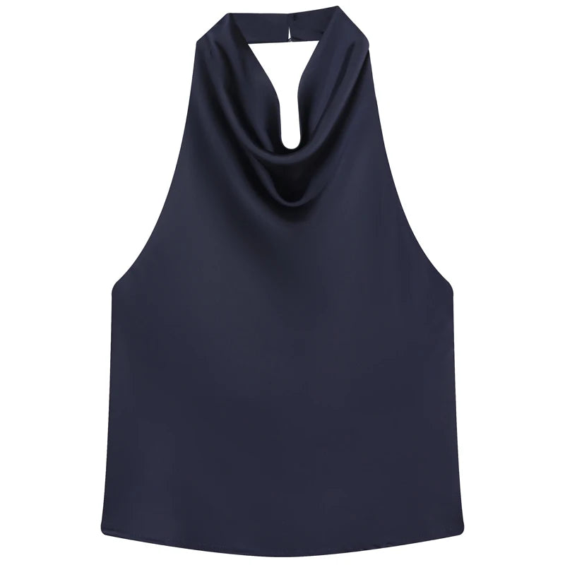 Women’s Satin Halter Corset Top - Ellivora