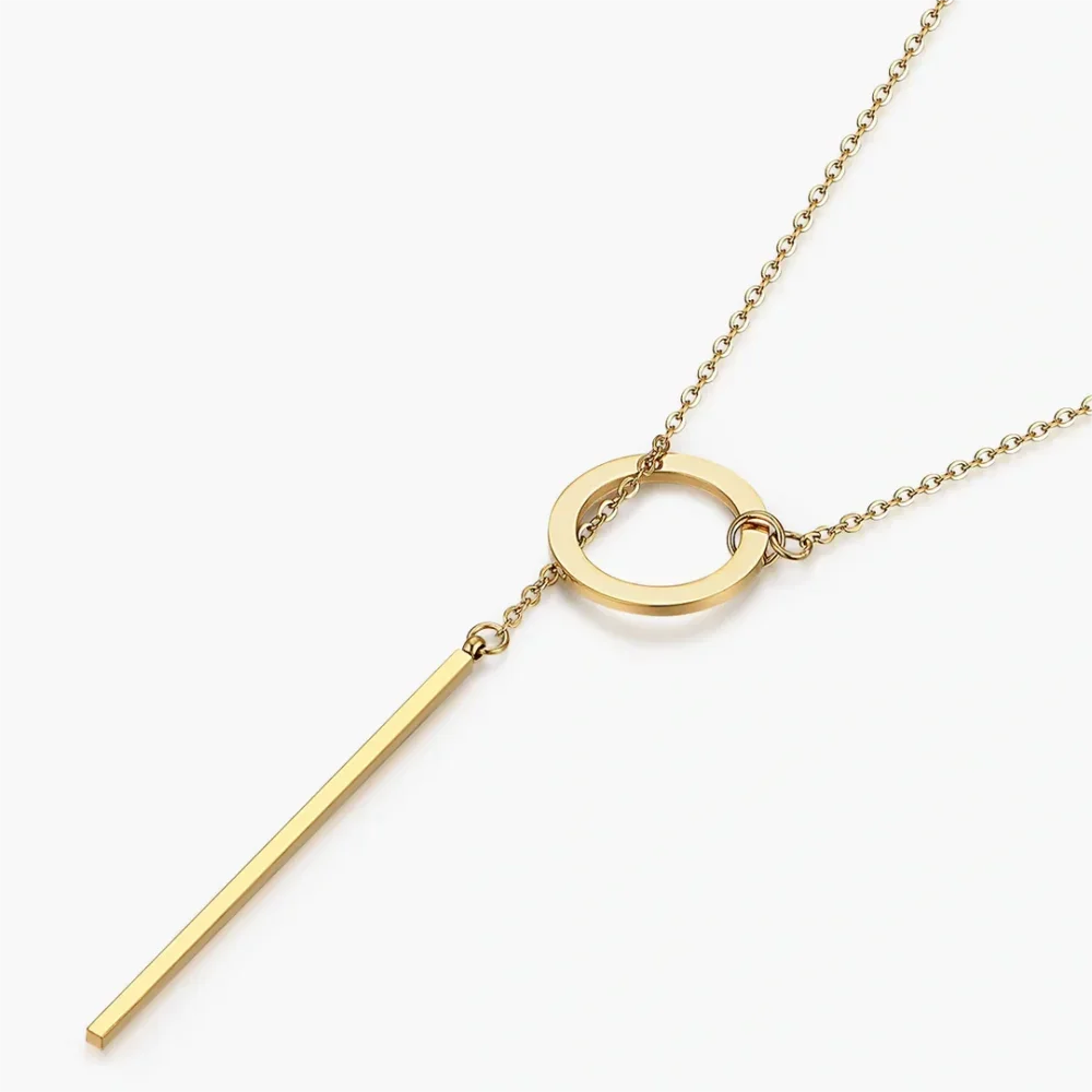 Drop Chain Y Lariat Necklace - Ellivora