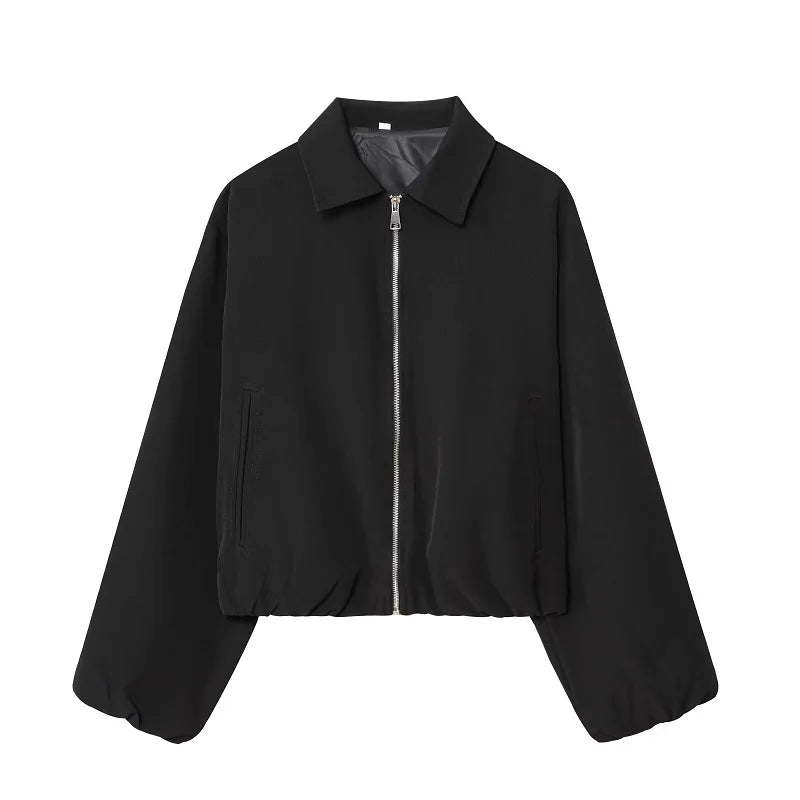 Women’s Cropped Bomber Jacket - Ellivora