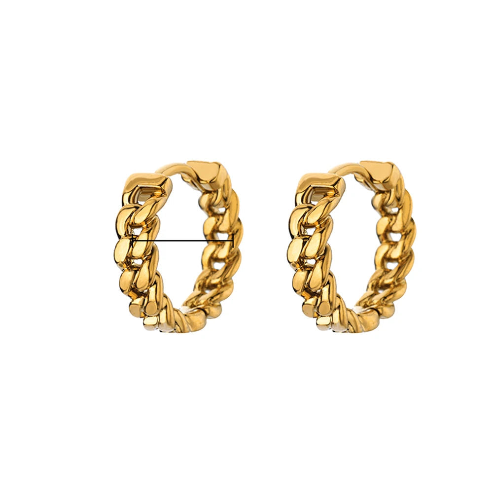 Gold Chunky Hoop Earrings for Women - Ellivora