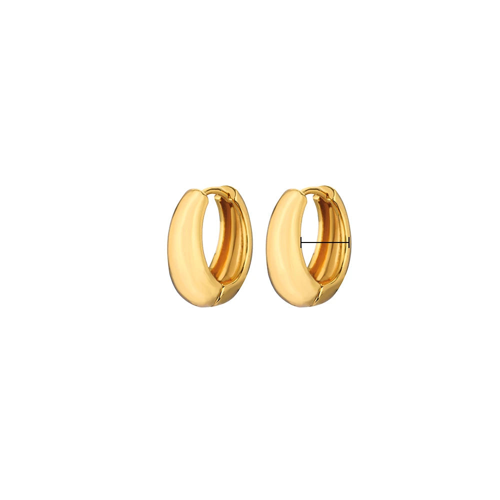Gold Chunky Hoop Earrings for Women - Ellivora