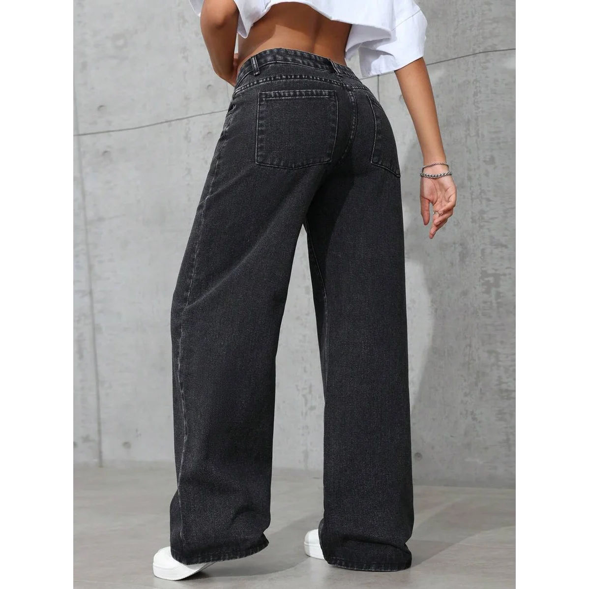 Plus Size Women’s Wide-Leg Jeans - Ellivora