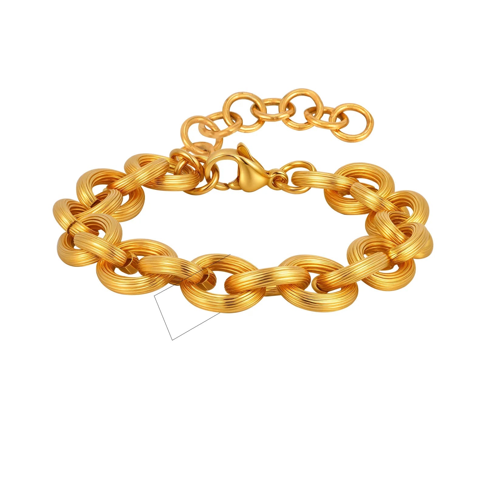 Gold Chunky Toggle Chain Bracelet for Women - Ellivora