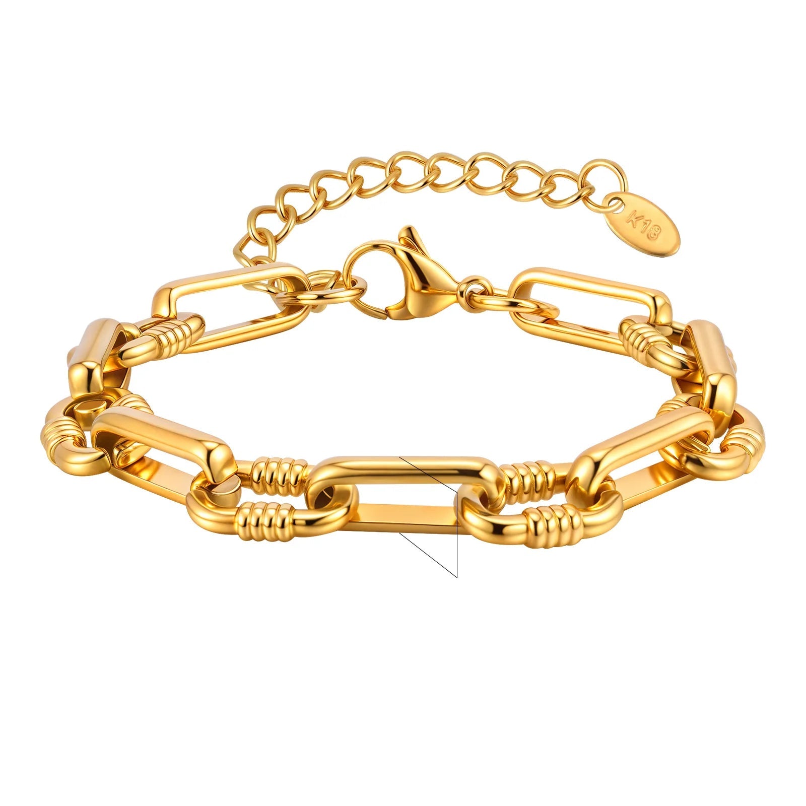Gold Chunky Toggle Chain Bracelet for Women - Ellivora