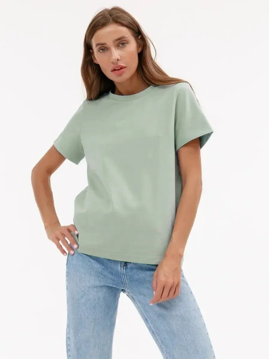 Women’s 100% Cotton Basic T-Shirt - Ellivora