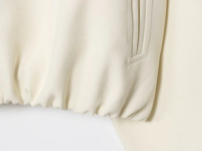 Women’s Cropped Bomber Jacket - Ellivora