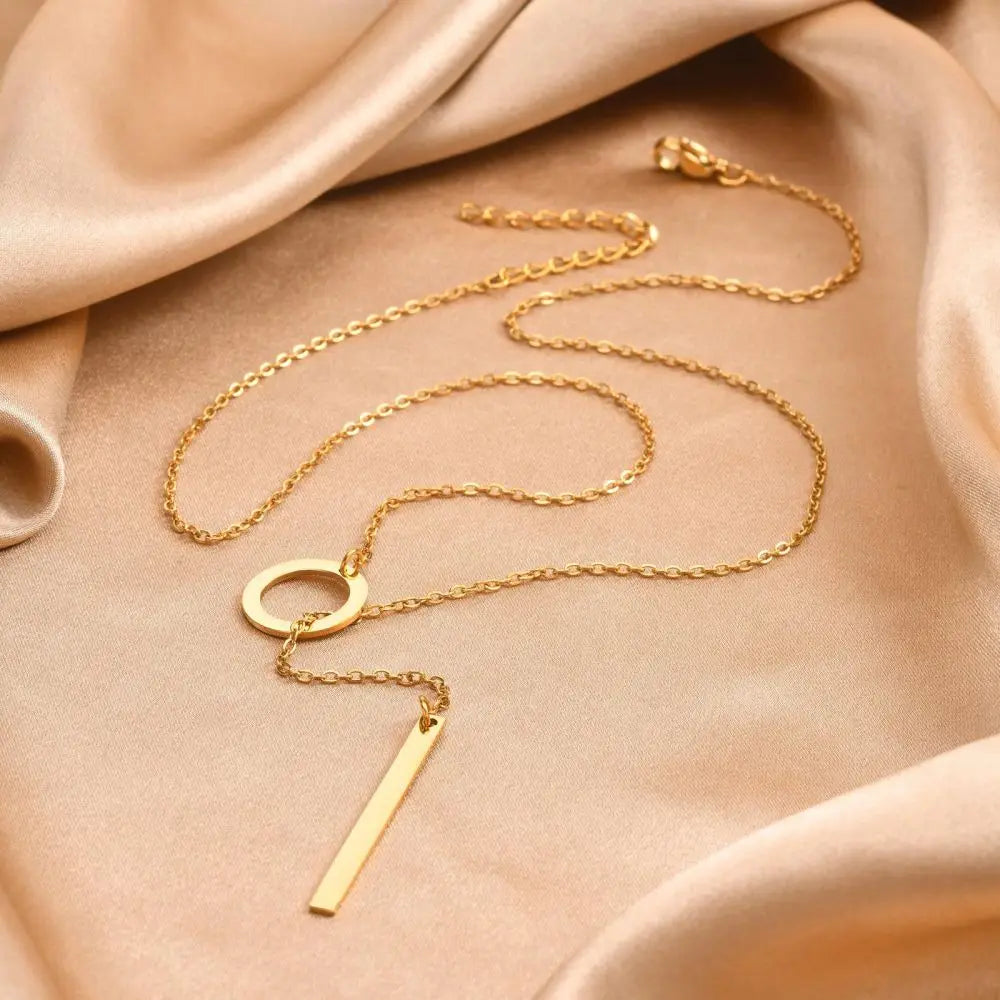 Drop Chain Y Lariat Necklace - Ellivora