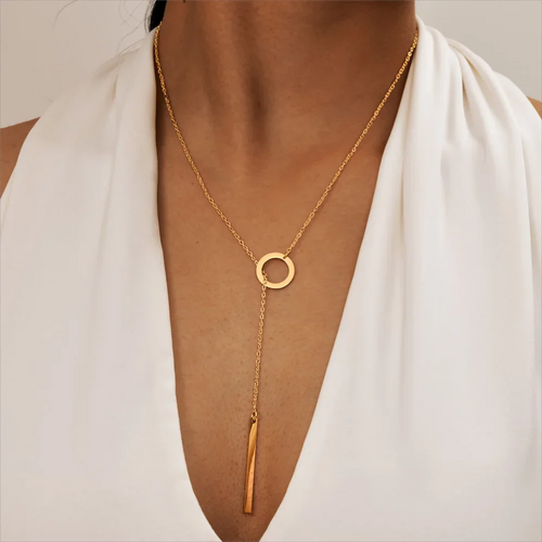 Drop Chain Y Lariat Necklace - Ellivora