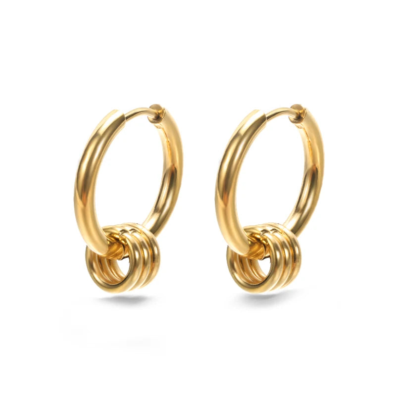 Gold Chunky Hoop Earrings for Women - Ellivora