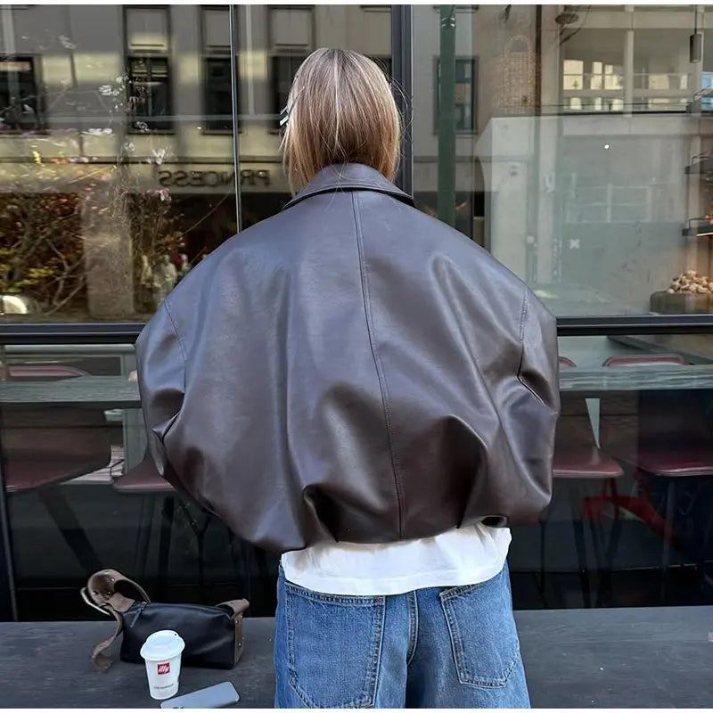 Women’s Genuine Leather Shell Shoulder Bag - Ellivora