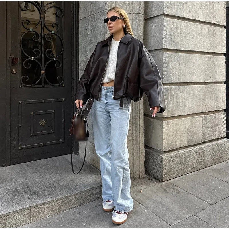 Women’s Genuine Leather Shell Shoulder Bag - Ellivora