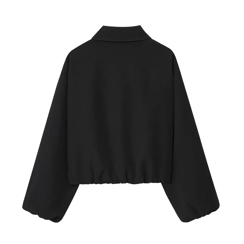 Women’s Cropped Bomber Jacket - Ellivora