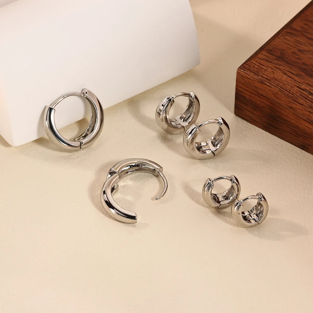 Gold Chunky Hoop Earrings for Women - Ellivora