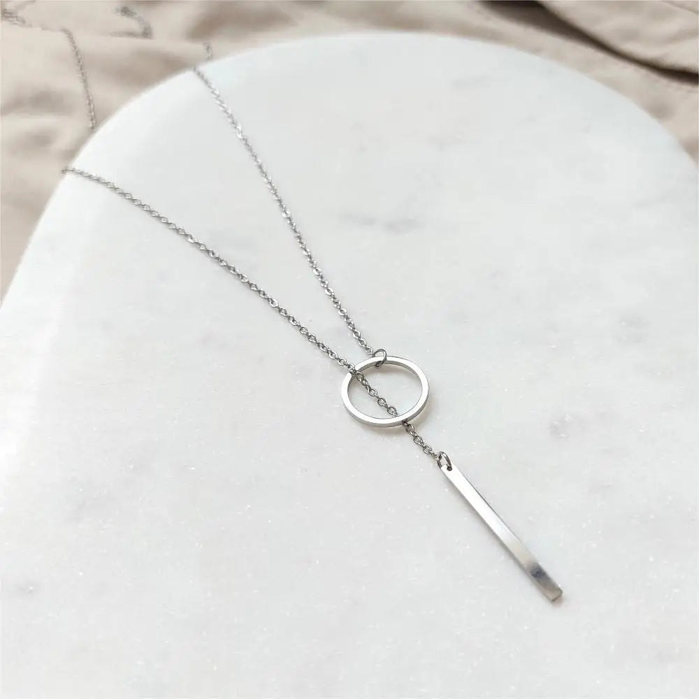 Drop Chain Y Lariat Necklace - Ellivora