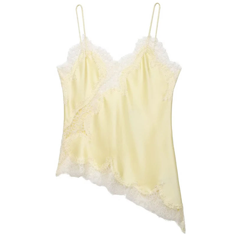 Women’s Asymmetrical Lace Camisole - Ellivora