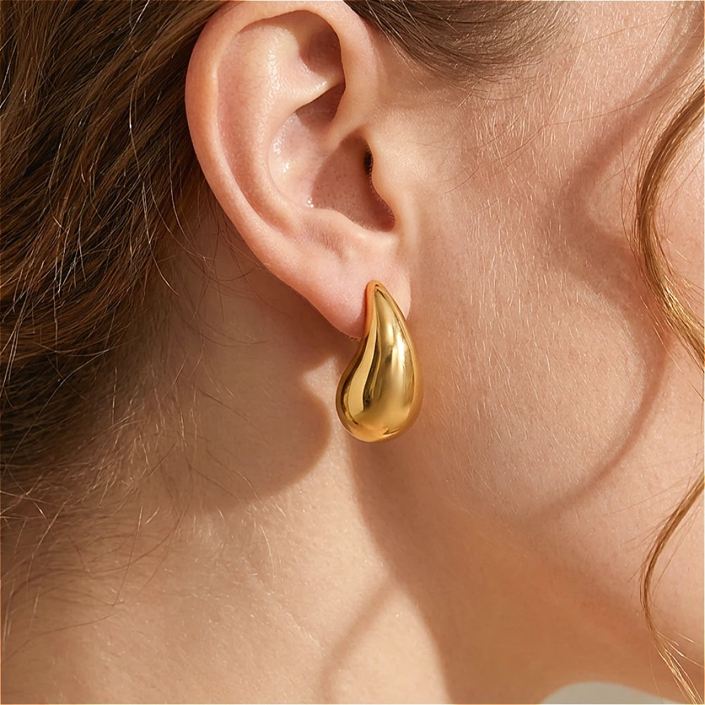 Vintage Chunky Water Drop Earrings for Women - Ellivora