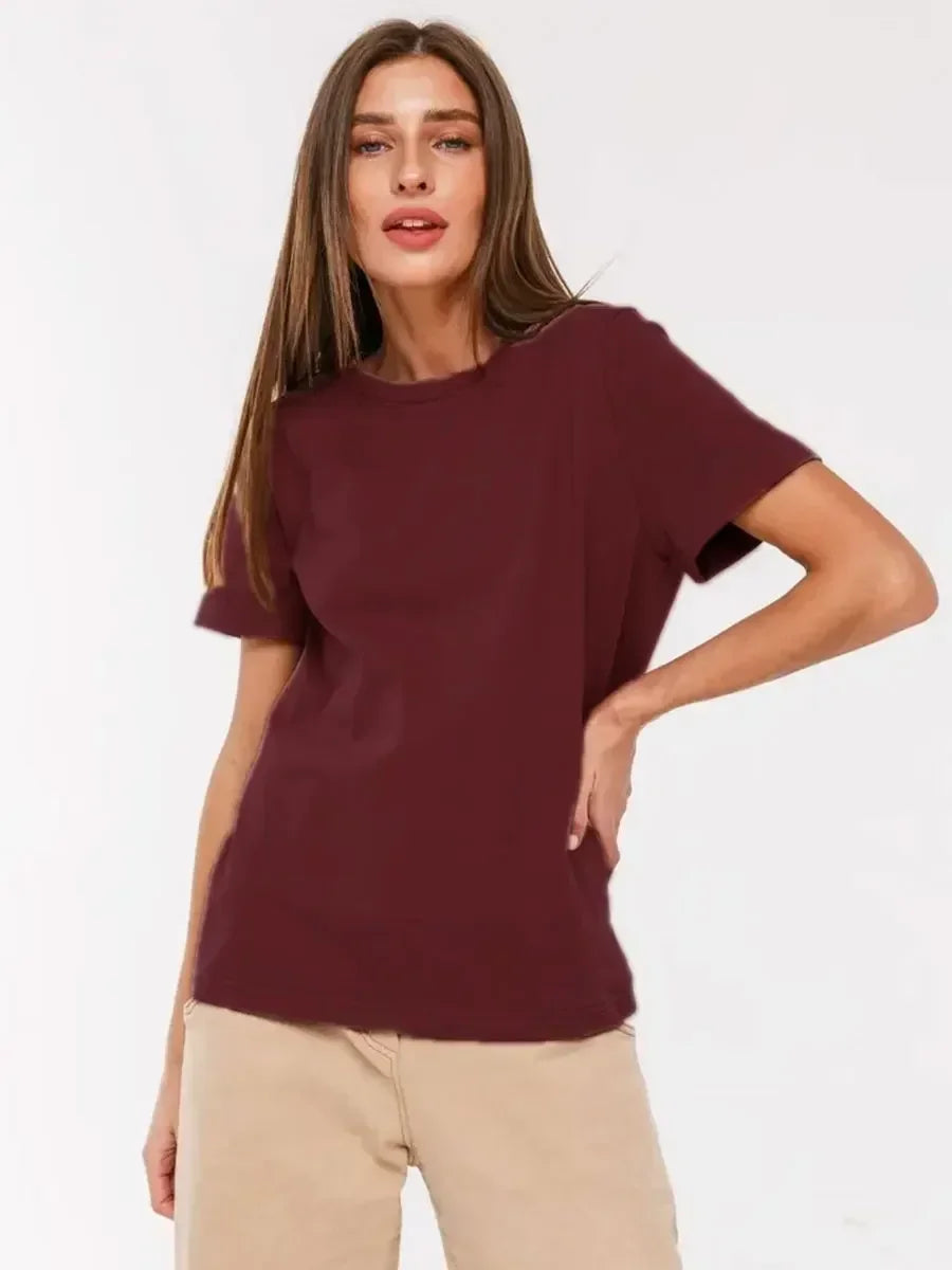 Women’s 100% Cotton Basic T-Shirt - Ellivora
