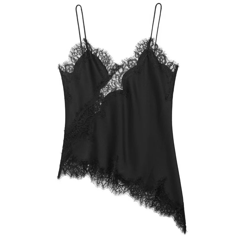 Women’s Asymmetrical Lace Camisole - Ellivora
