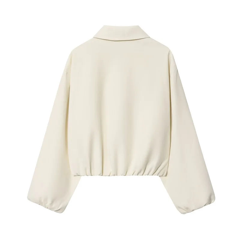 Women’s Cropped Bomber Jacket - Ellivora